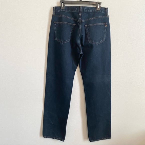 Outerknown Dark Wash High Rise Button Fly Straight Leg Jeans Size 27 - Picture 3 of 8